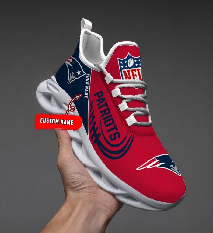 Custom Name New England Patriots Personalized Max Soul Shoes for Fan