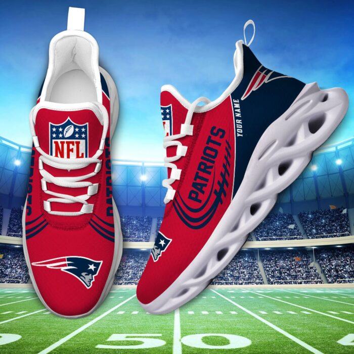 Custom Name New England Patriots Personalized Max Soul Shoes for Fan