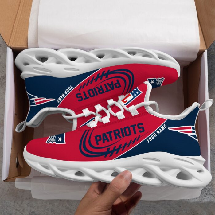 Custom Name New England Patriots Personalized Max Soul Shoes for Fan