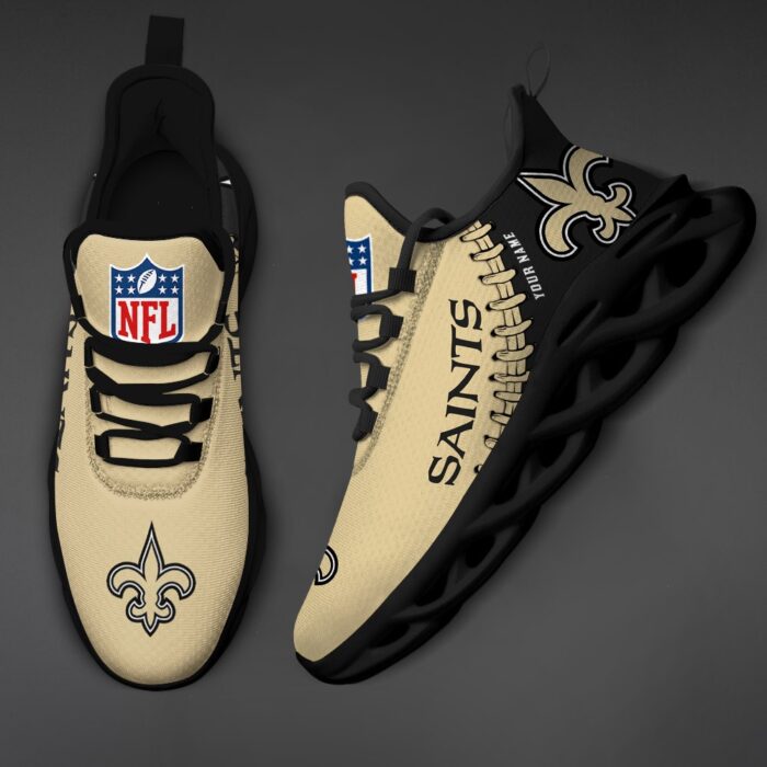 Custom Name New Orleans Saints Max Soul Shoes