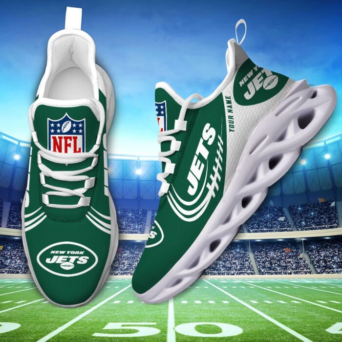 Custom Name New York Jets Personalized Max Soul Shoes for Fan