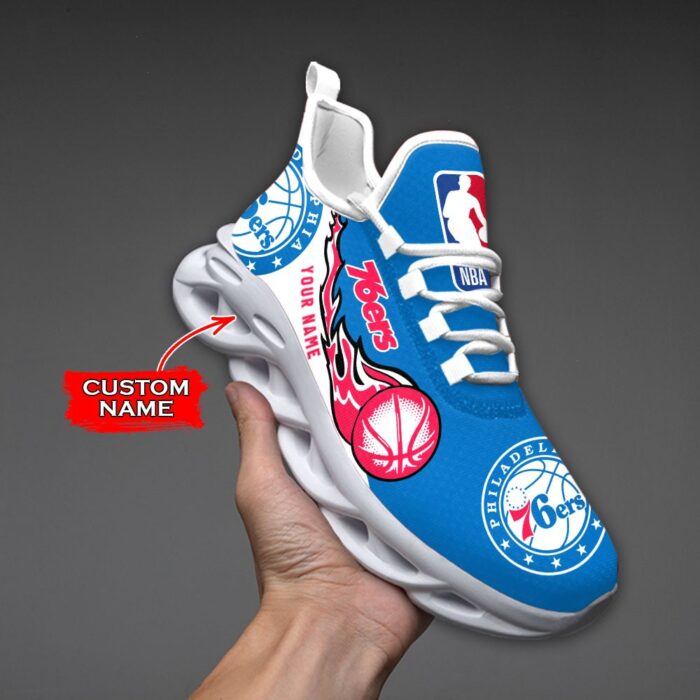 Custom Name Philadelphia 76ers Personalized Max Soul Shoes 100 M12