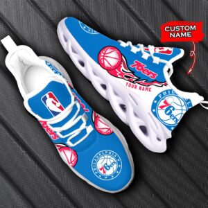 Custom Name Philadelphia 76ers Personalized Max Soul Shoes 100 M12