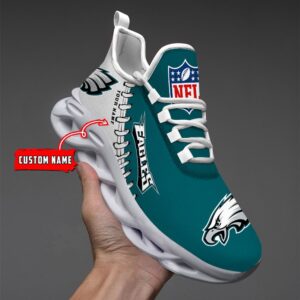 Custom Name Philadelphia Eagles Max Soul Shoes for Fan