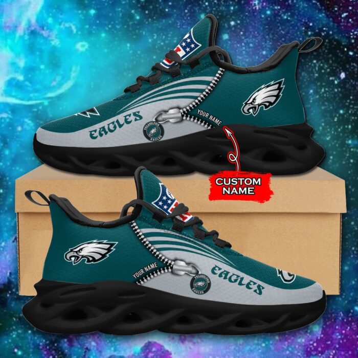 Custom Name Philadelphia Eagles Personalized Max Soul Shoes 75