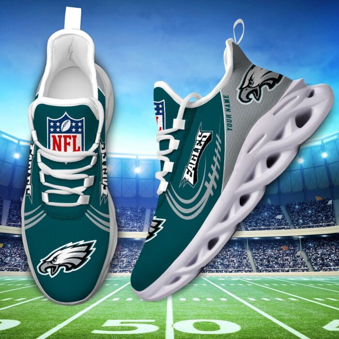 Custom Name Philadelphia Eagles Personalized Max Soul Shoes 81