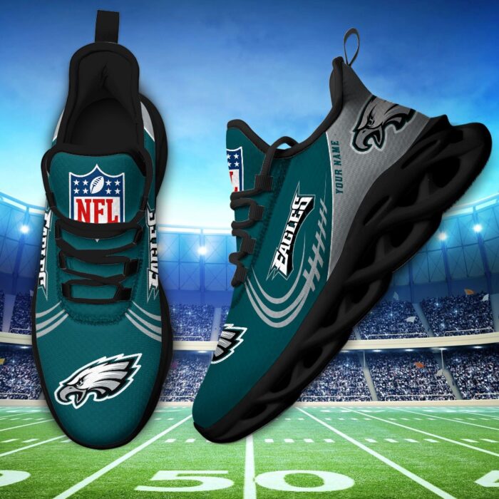 Custom Name Philadelphia Eagles Personalized Max Soul Shoes 81