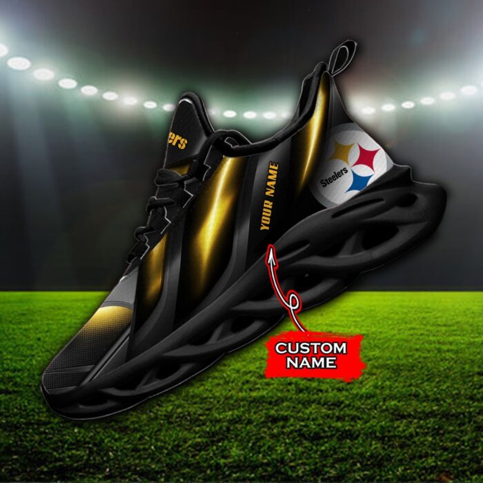 Custom Name Pittsburgh Steelers Personalized Max Soul Shoes Ver 1