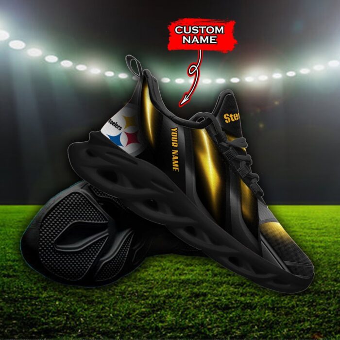 Custom Name Pittsburgh Steelers Personalized Max Soul Shoes Ver 1