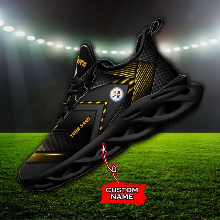 Custom Name Pittsburgh Steelers Personalized Max Soul Shoes Ver 3