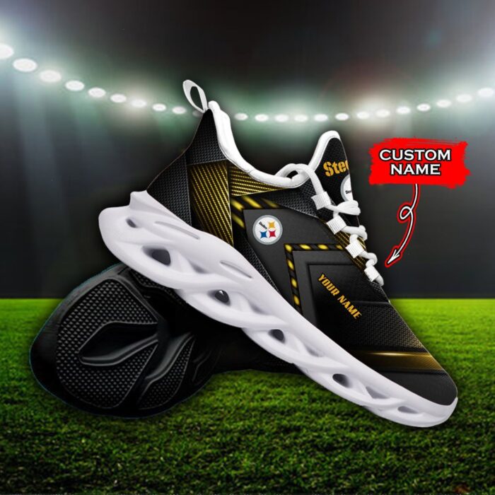 Custom Name Pittsburgh Steelers Personalized Max Soul Shoes Ver 3