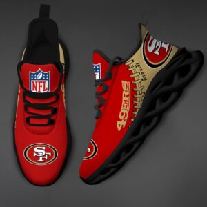 Custom Name San Francisco 49ers Max Soul Shoes for Fan