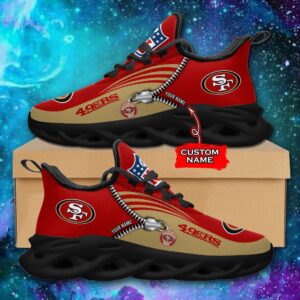 Custom Name San Francisco 49ers Personalized Max Soul Shoes 75