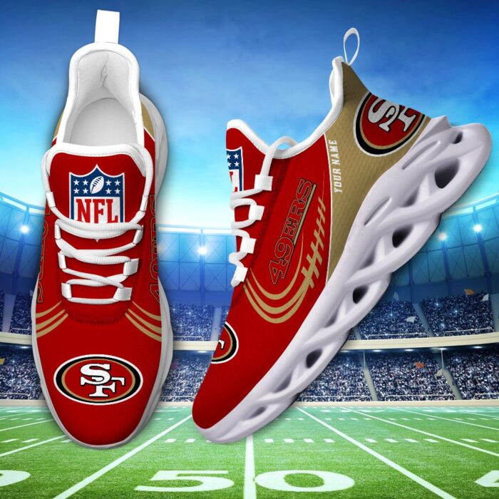 Custom Name San Francisco 49ers Personalized Max Soul Shoes for Fan