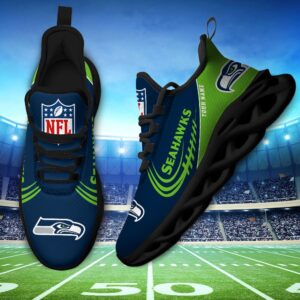 Custom Name Seattle Seahawks Max Soul Shoes for Fan