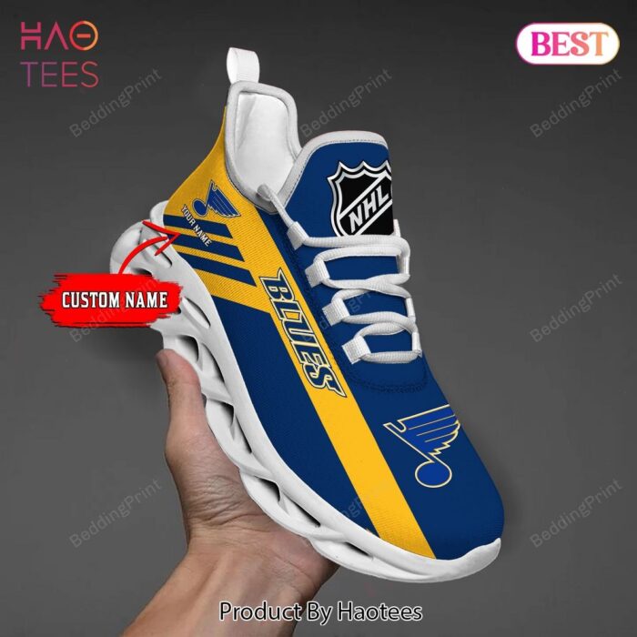 Custom Name St. Louis Blues NHL Max Soul Shoes