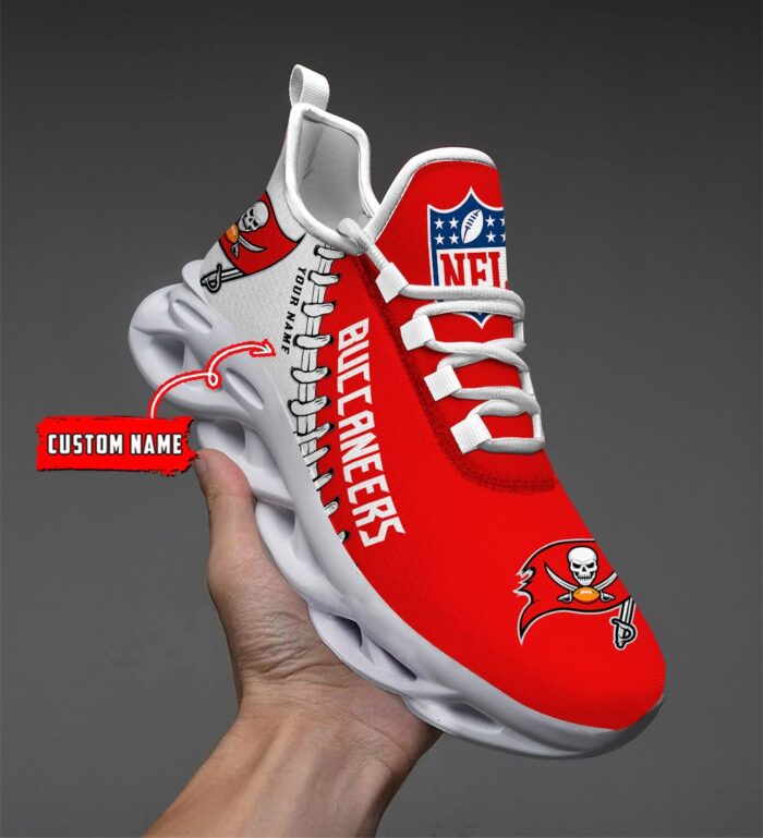 Custom Name Tampa Bay Buccaneers Max Soul Shoes