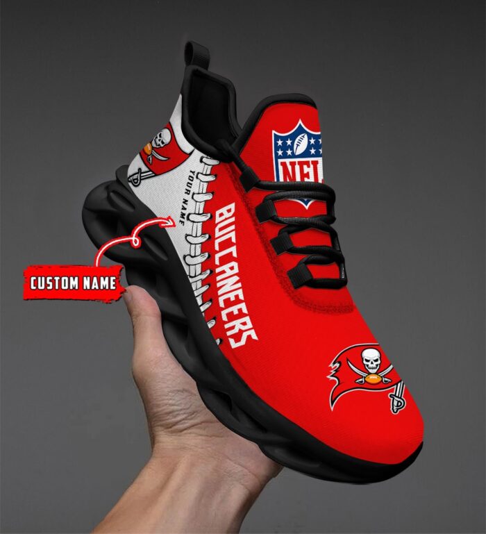 Custom Name Tampa Bay Buccaneers Max Soul Shoes