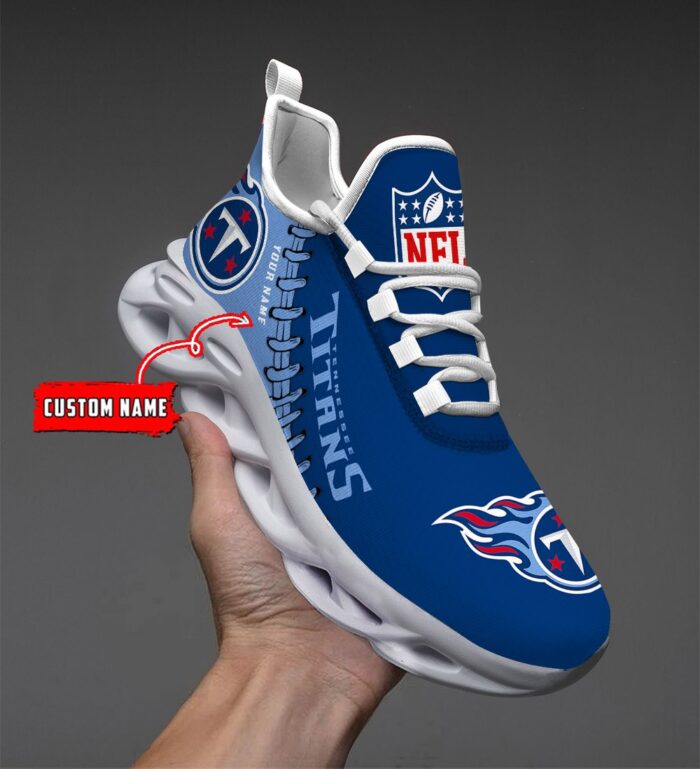 Custom Name Tennessee Titans Max Soul Shoes