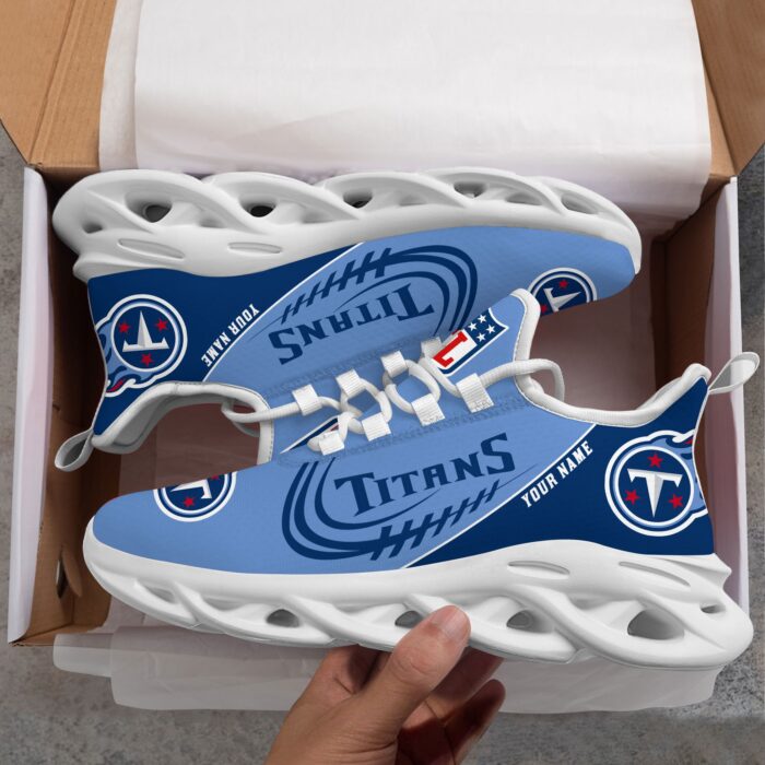 Custom Name Tennessee Titans Personalized Max Soul Shoes for Fan