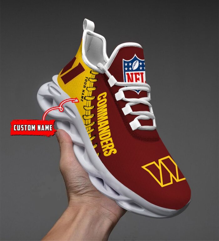 Custom Name Washington Commanders Max Soul Shoes