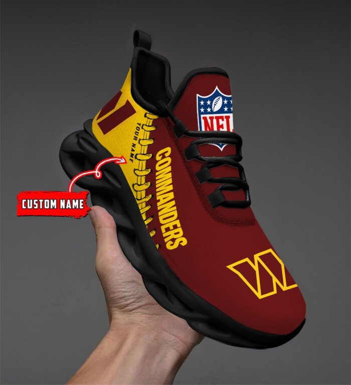 Custom Name Washington Commanders Max Soul Shoes