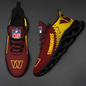 Custom Name Washington Commanders Max Soul Shoes