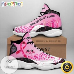 Custom Name Wonder Woman Breast Cancer Awareness Air Jordan 13 Sneaker Shoes