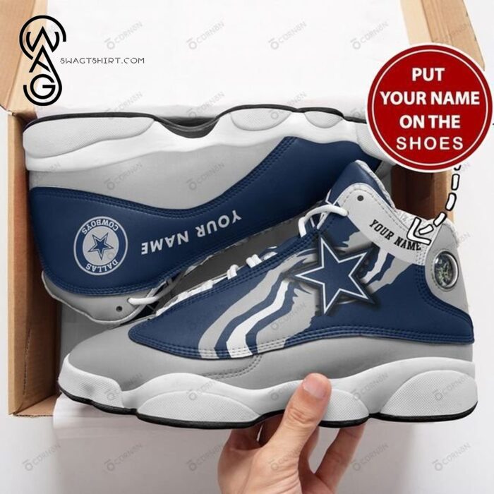 Custom Nfl Dallas Cowboys Air Jordan 13 Shoes