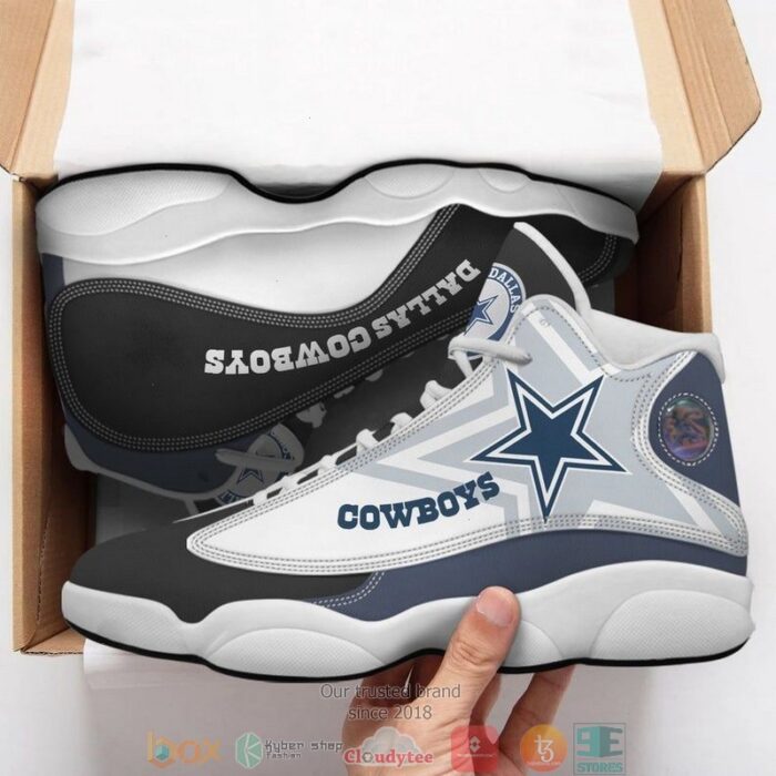 Dallas Cowboys Football Nfl Big Logo Air Jordan 13 Sneaker Shoes