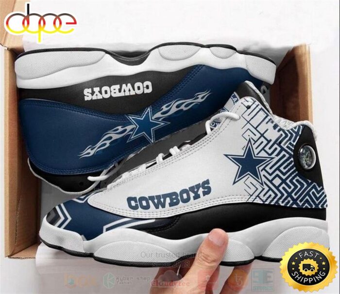 Dallas Cowboys NFL Big Logo Football Team Air Jordan 13 Shoes