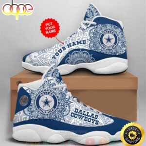 Dallas Cowboys NFL Mandala Football Team Custom Name Air Jordan 13 Shoes