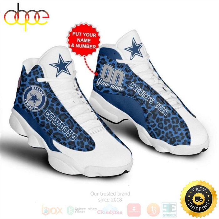 Dallas Cowboys NFL Personalized Air Jordan 13 Shoes 2