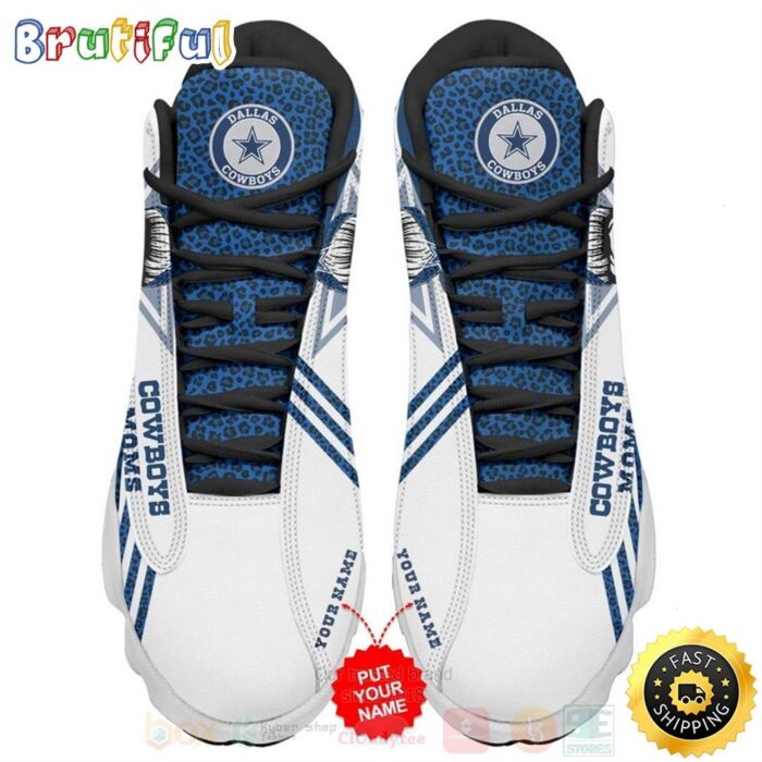 Dallas Cowboys NFL Skull Football Custom Name Air Jordan 13 Shoes