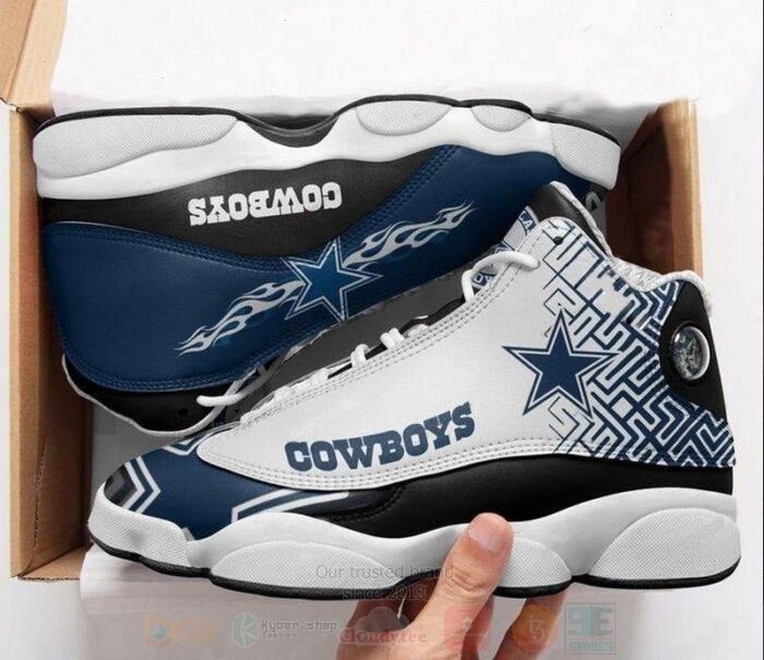 Dallas Cowboys Nfl Big Logo Football Team Air Jordan 13 Shoes