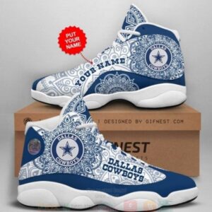 Dallas Cowboys Nfl Mandala Custom Name Air Jordan 13 Shoes