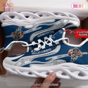 Dallas Cowboys Nfl Personalized White Mix Blue Max Soul Shoes