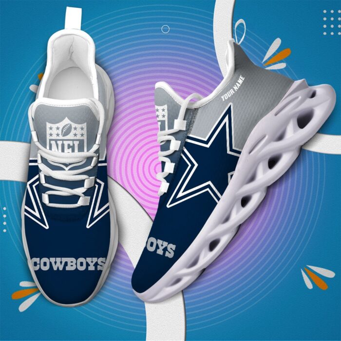 Dallas Cowboys Personalized Custom Name Max Soul Shoes