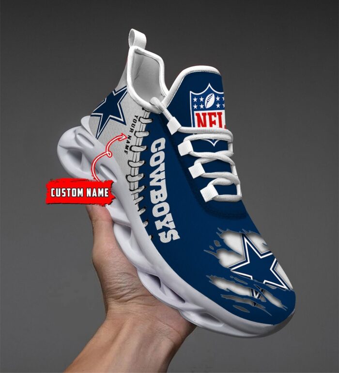 Dallas Cowboys Personalized NFL Max Soul Shoes