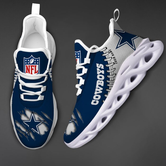 Dallas Cowboys Personalized NFL Max Soul Shoes