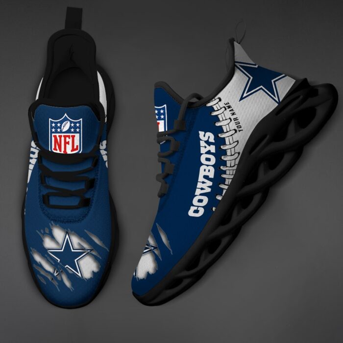 Dallas Cowboys Personalized NFL Max Soul Shoes