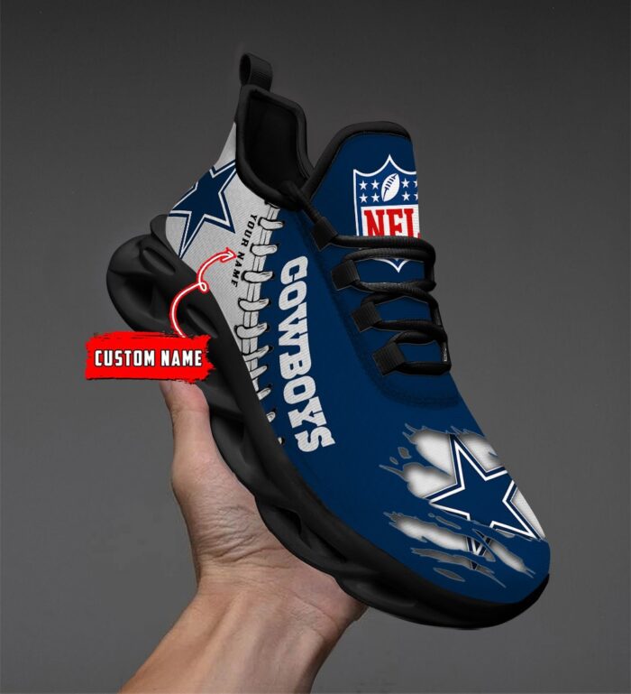 Dallas Cowboys Personalized NFL Max Soul Shoes