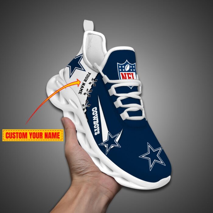 Dallas Cowboys Personalized NFL Max Soul Shoes Fan Gift