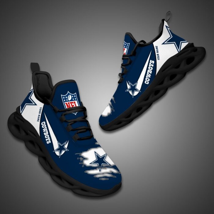 Dallas Cowboys Personalized NFL Max Soul Shoes for NFL Fan