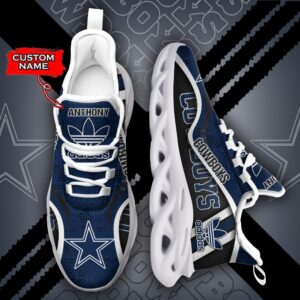 Dallas Cowboys Personalized NFL Max Soul Sneaker Adidas Ver 1