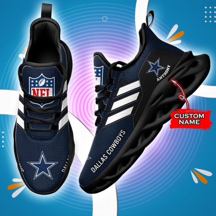 Dallas Cowboys Personalized NFL Max Soul Sneaker for Fans