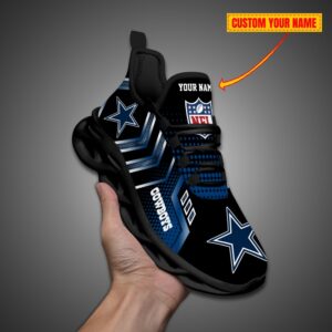 Dallas Cowboys Personalized NFL Metal Style Design Max Soul Shoes