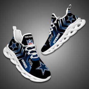 Dallas Cowboys Personalized NFL Metal Style Design Max Soul Shoes