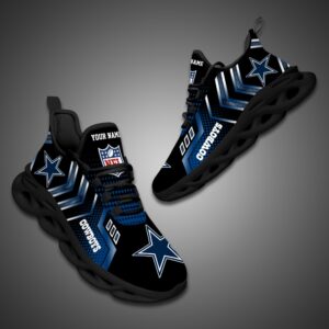 Dallas Cowboys Personalized NFL Metal Style Design Max Soul Shoes