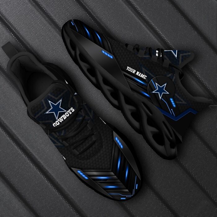 Dallas Cowboys Personalized NFL Sport Black Max Soul Shoes